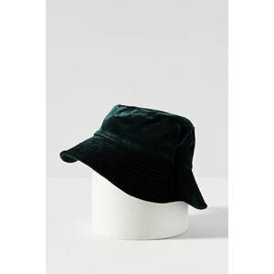NWT Anthropologie Velvet Bucket Hat One Size Green